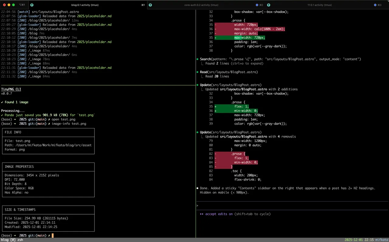 tmux setup